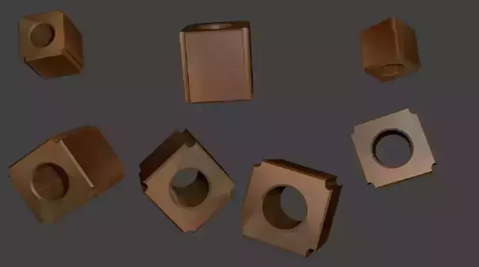 Unusual Cube for 3D Printing with 2x2x2 mm sizes 3D print model