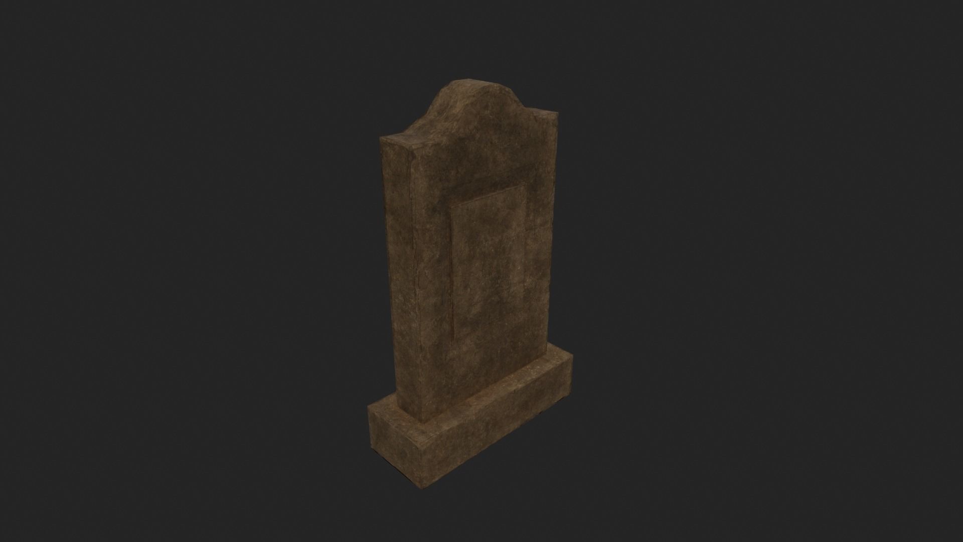 Grave 5 - PBR gravestone Low-poly 3D model_5