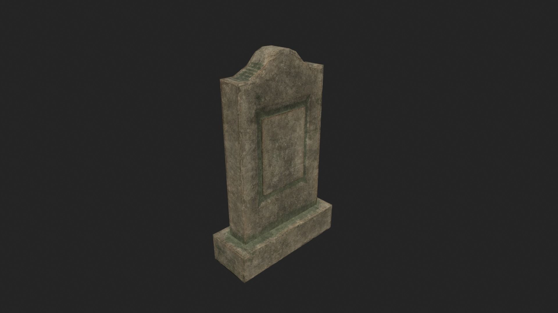 Grave 5 - PBR gravestone Low-poly 3D model_2