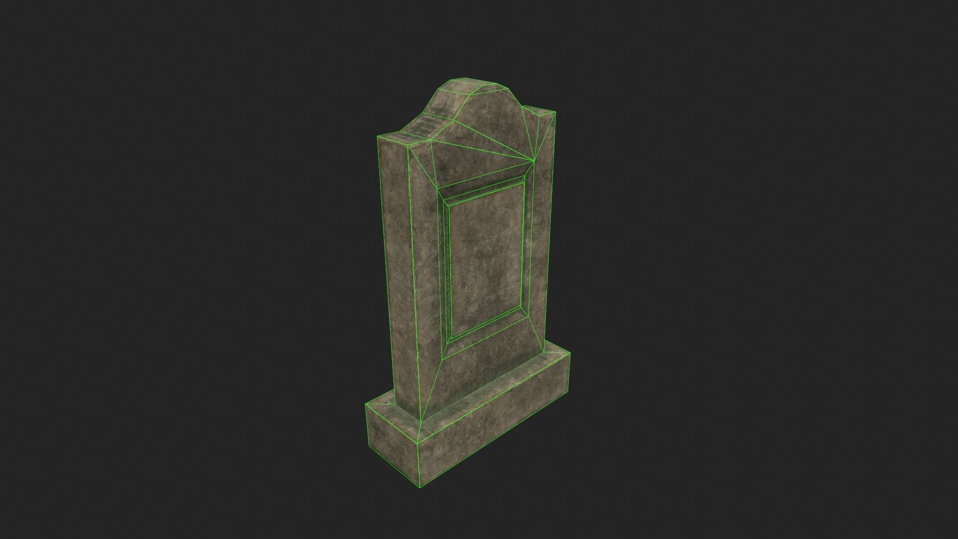 Grave 5 - PBR gravestone Low-poly 3D model_3