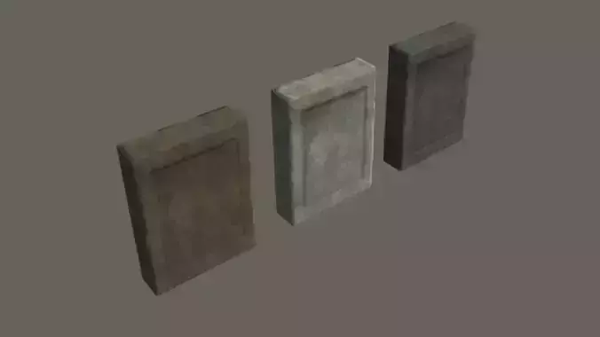 Grave 9 - PBR wooden box Low-poly 3D model