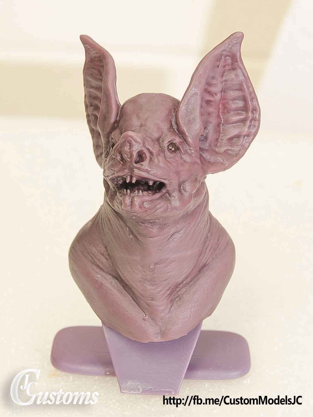 Bat Bust Sculpture 3D Print 3D print model_4