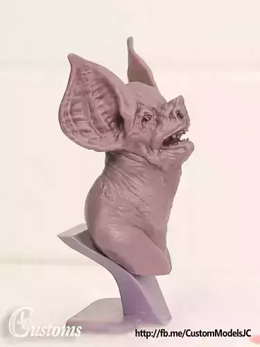 Bat Bust Sculpture 3D Print
