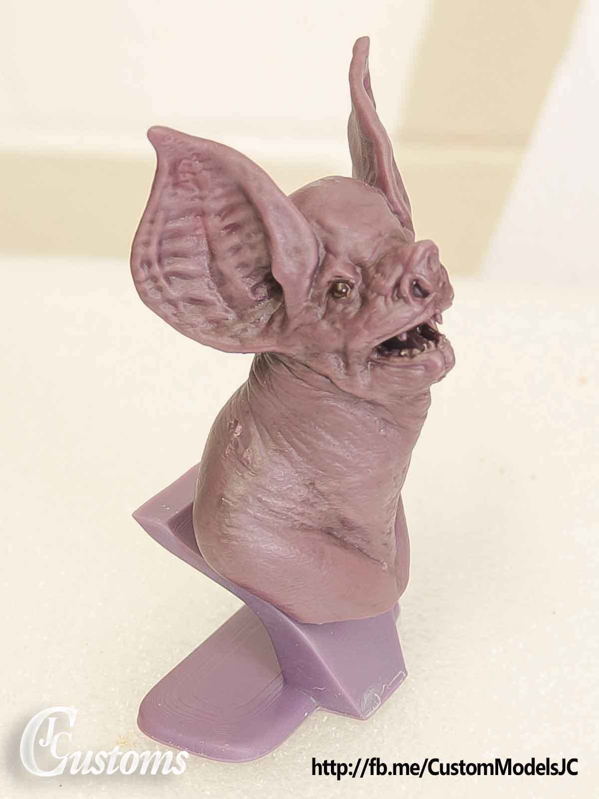 Bat Bust Sculpture 3D Print 3D print model_3