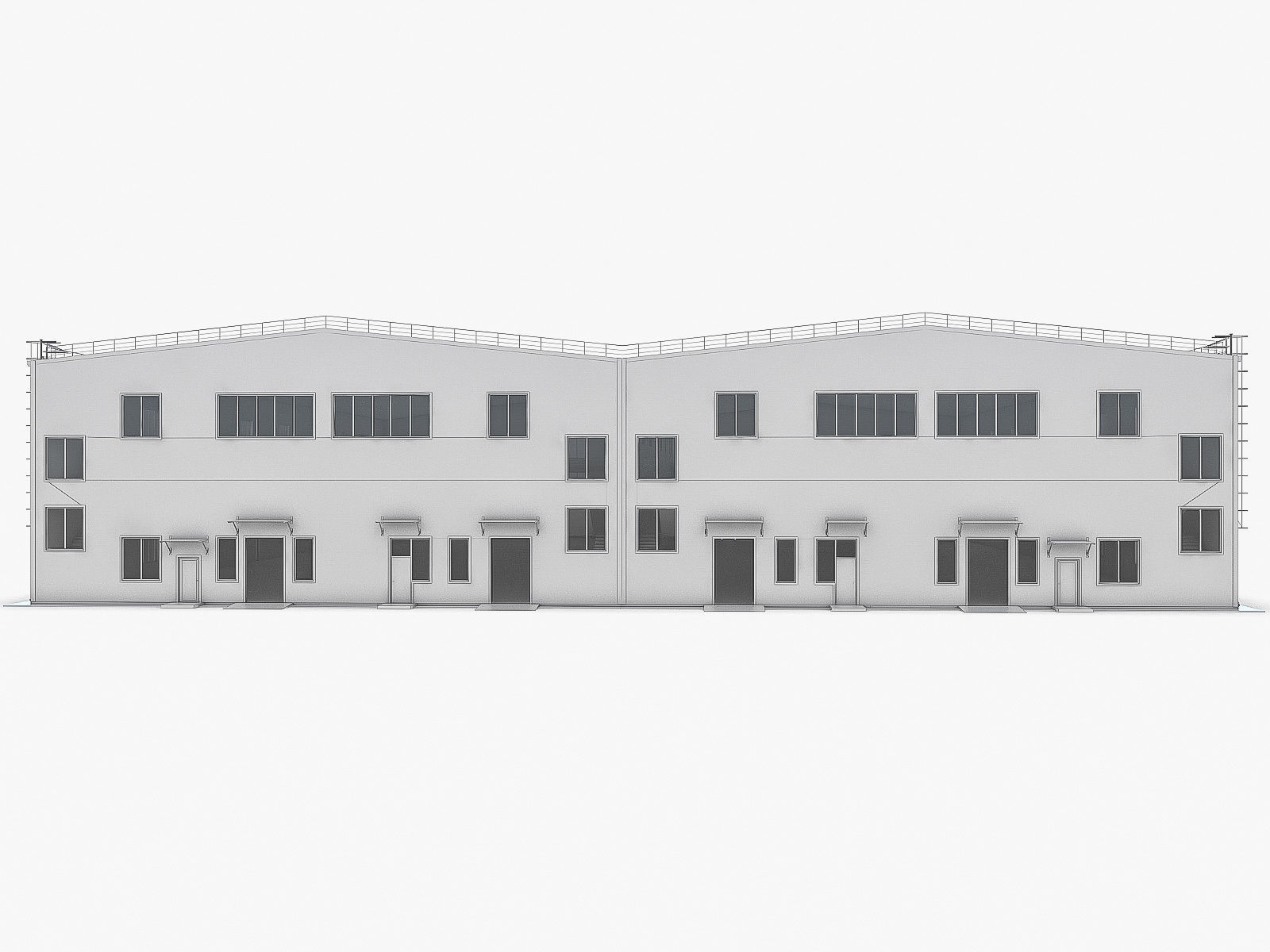 Industrial Buildings Collection Low-poly 3D model_76