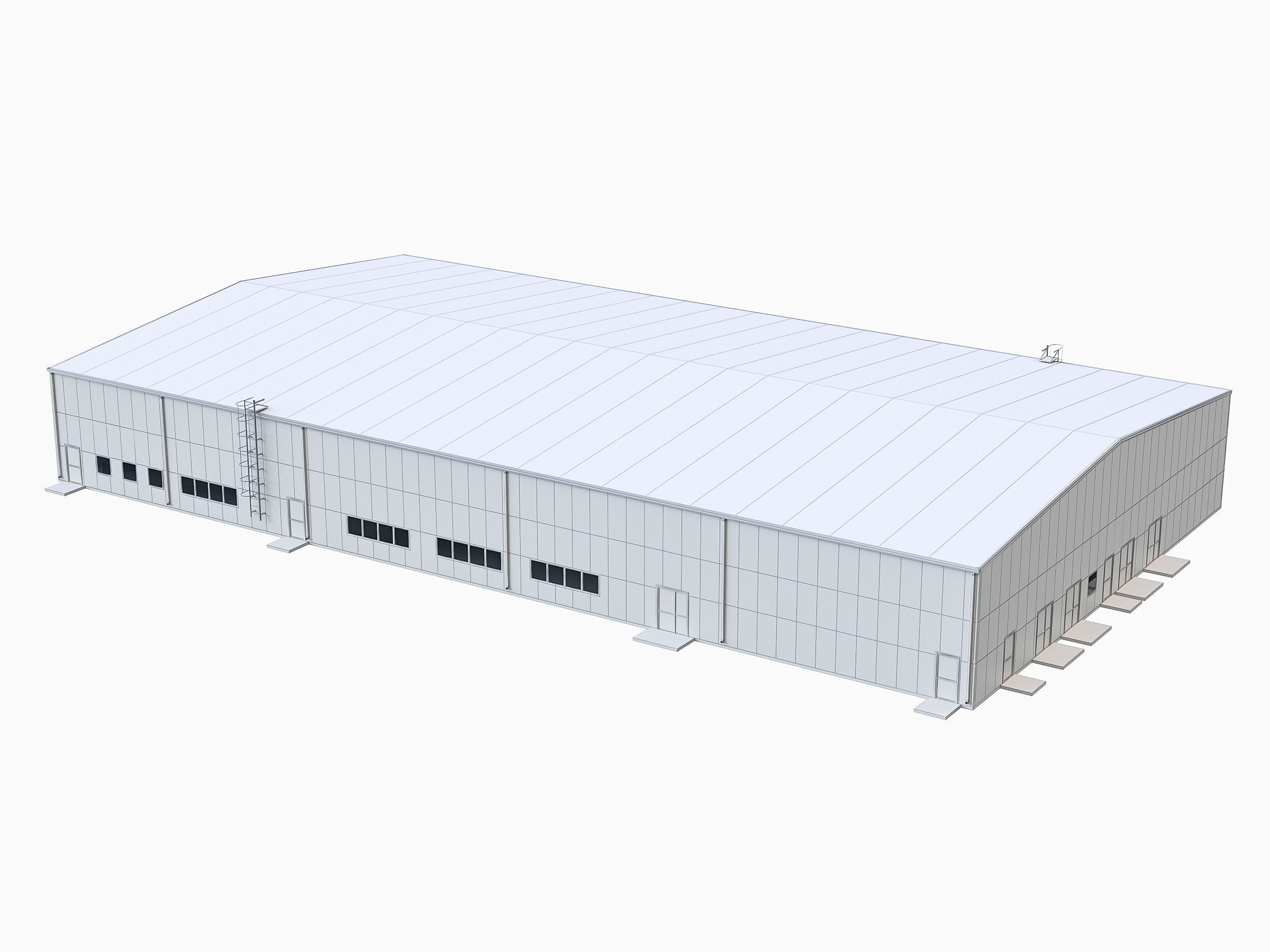 Industrial Buildings Collection Low-poly 3D model_24