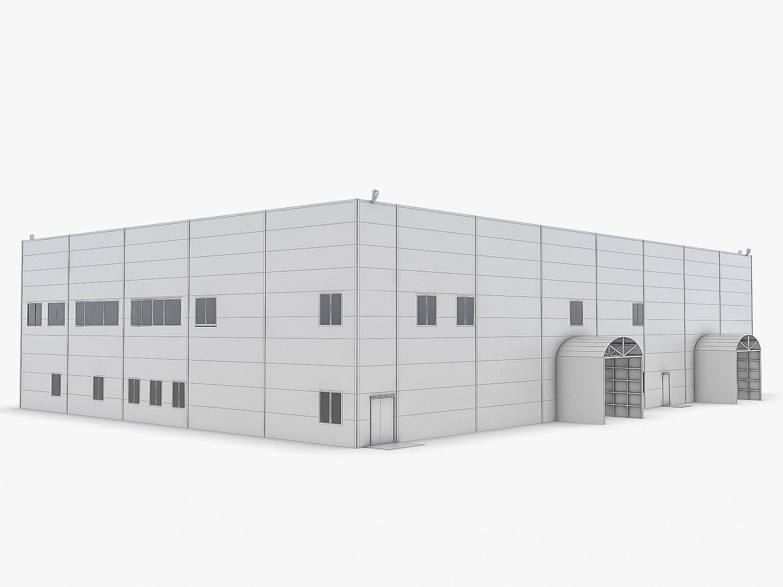 Industrial Buildings Collection Low-poly 3D model_115
