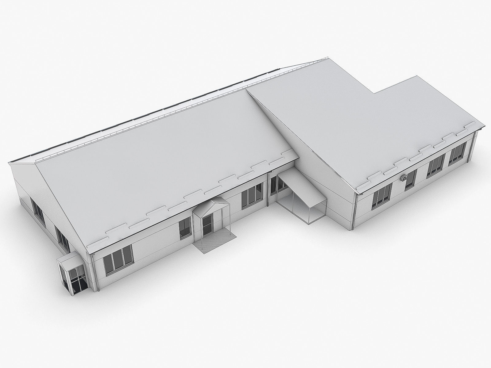 Industrial Buildings Collection Low-poly 3D model_100