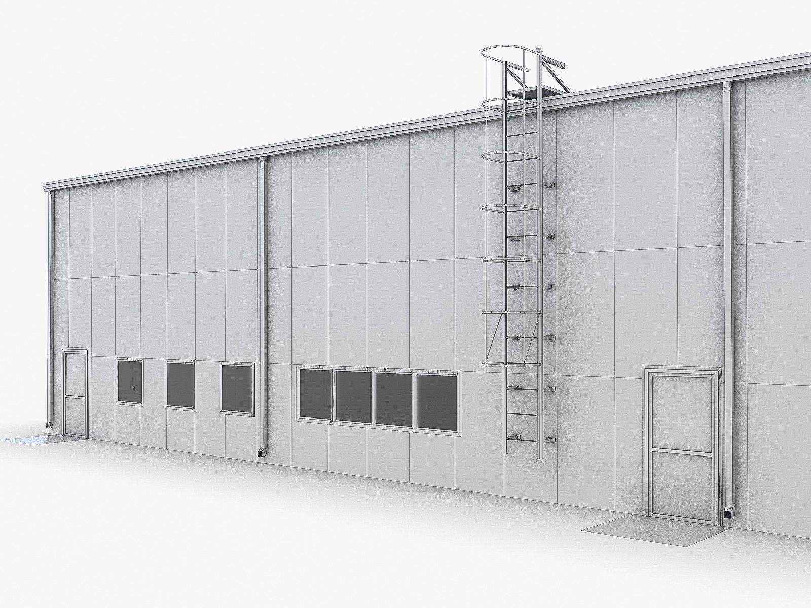 Industrial Buildings Collection Low-poly 3D model_121