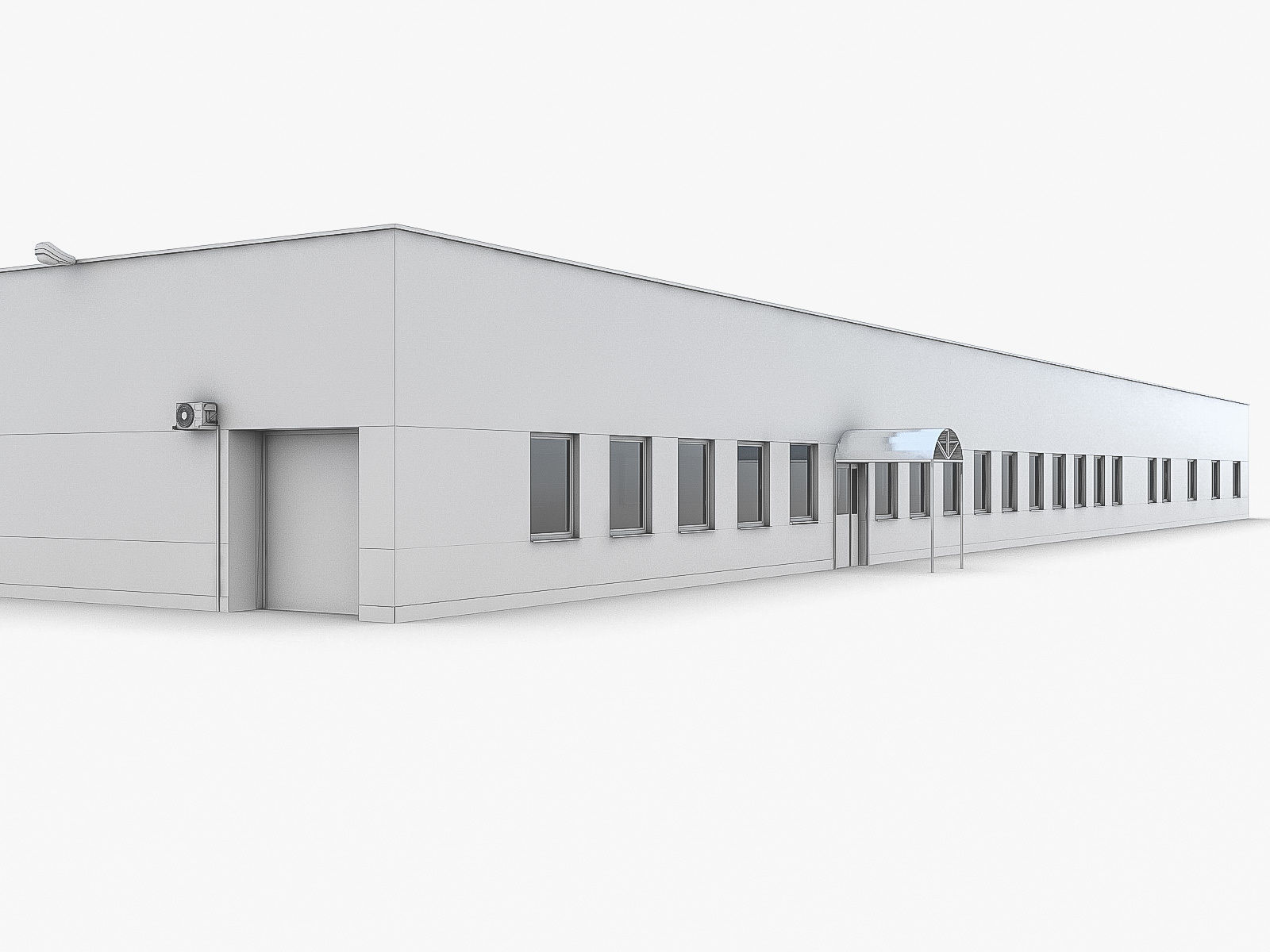 Industrial Buildings Collection Low-poly 3D model_87