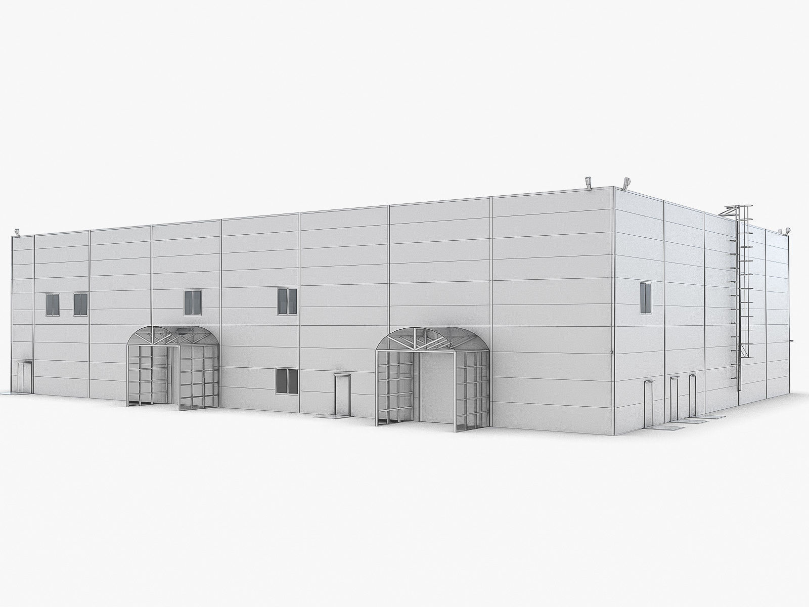 Industrial Buildings Collection Low-poly 3D model_116