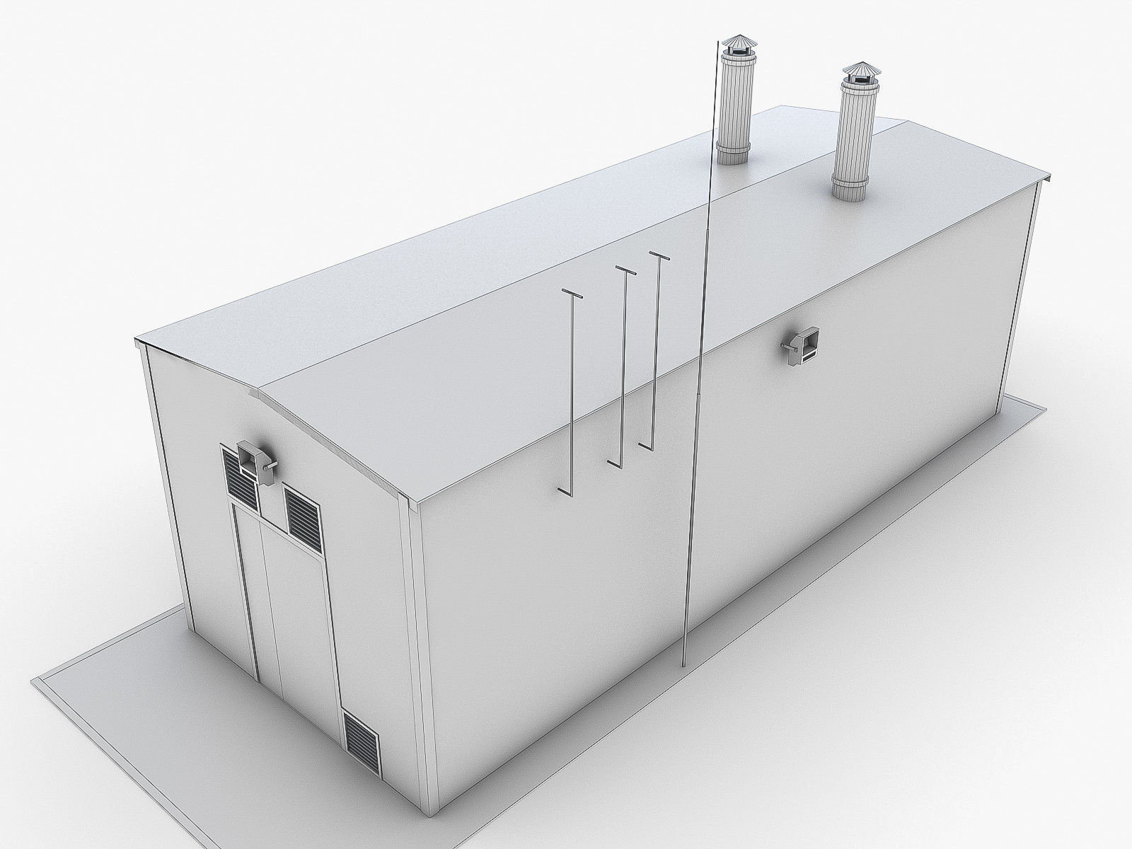 Industrial Buildings Collection Low-poly 3D model_50