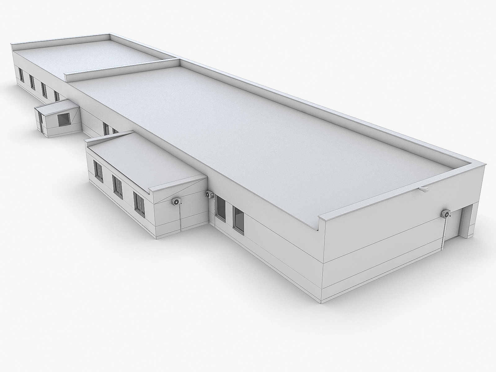 Industrial Buildings Collection Low-poly 3D model_89