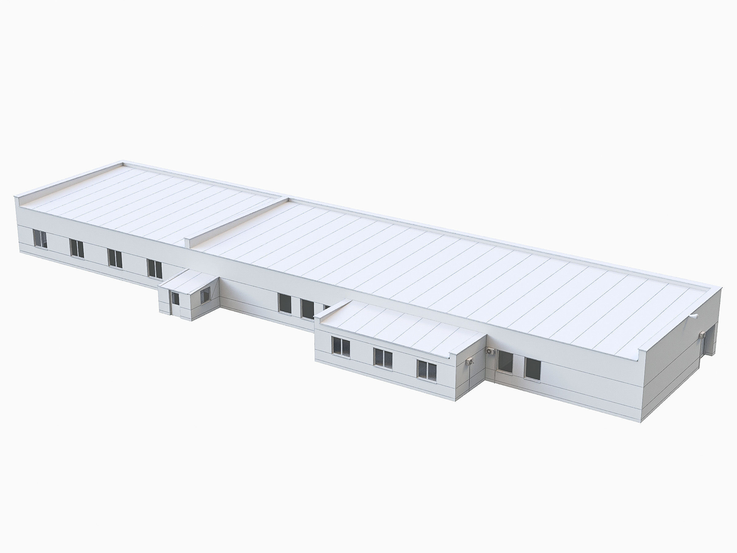 Industrial Buildings Collection Low-poly 3D model_27