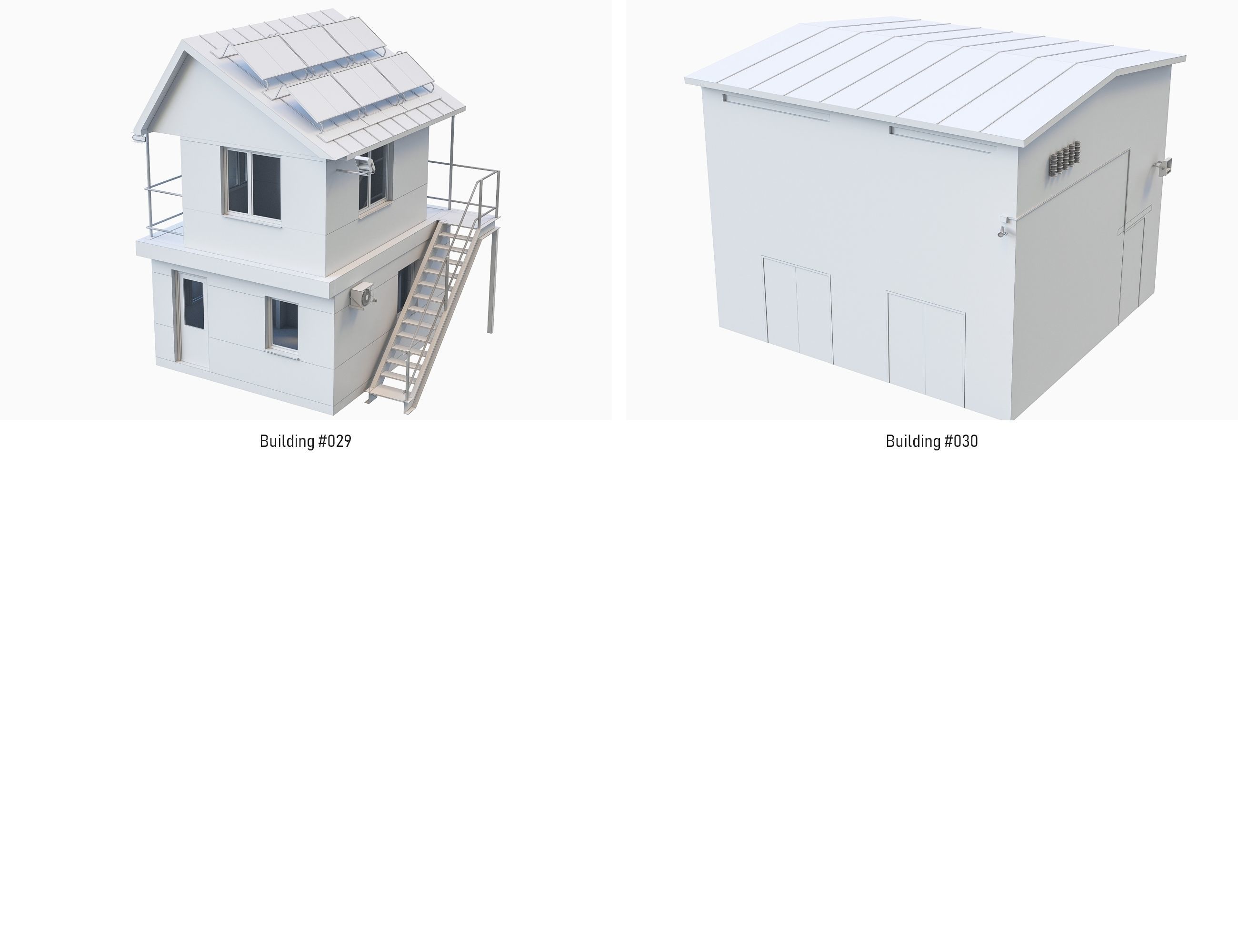 Industrial Buildings Collection Low-poly 3D model_8