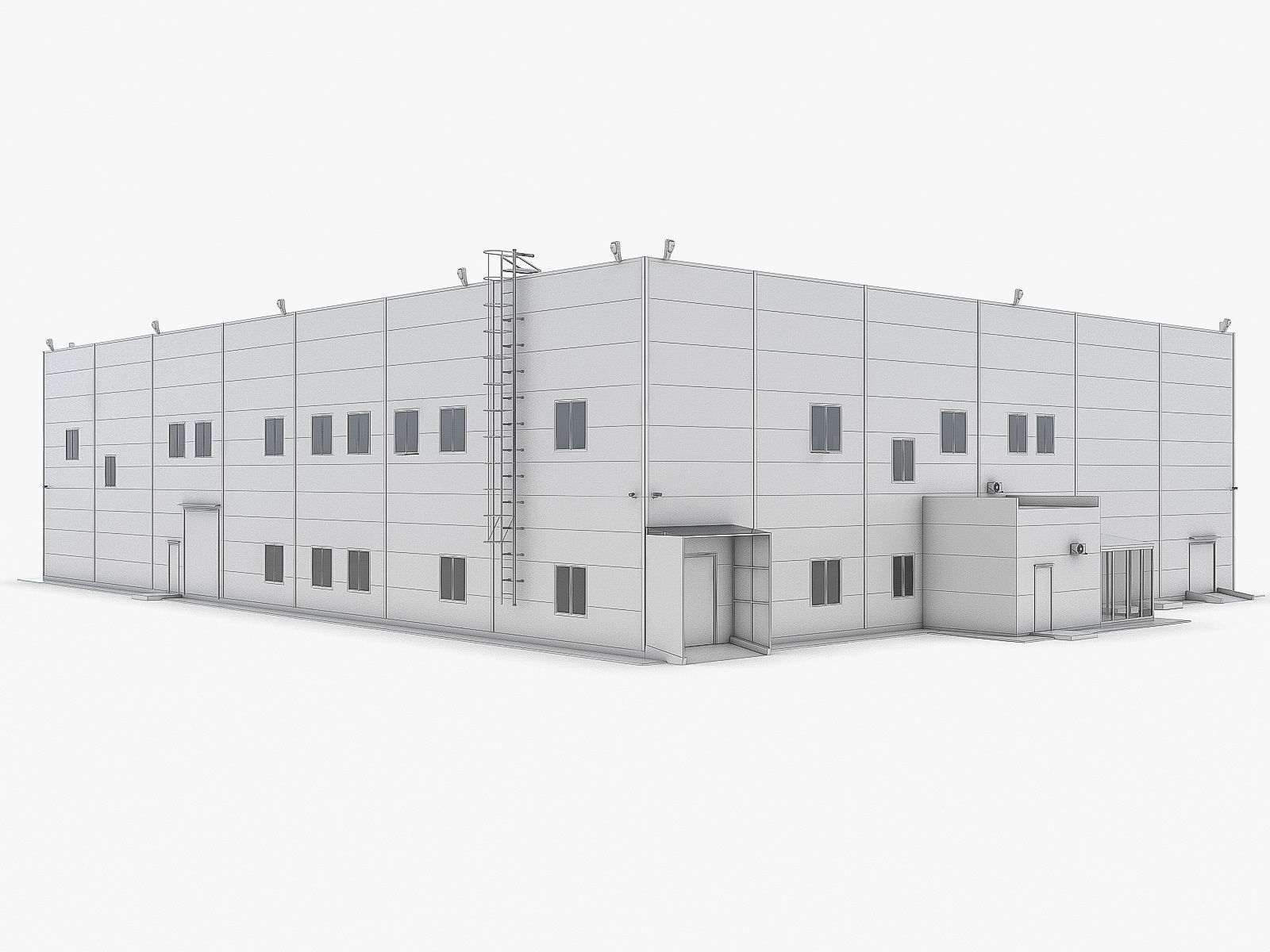 Industrial Buildings Collection Low-poly 3D model_102