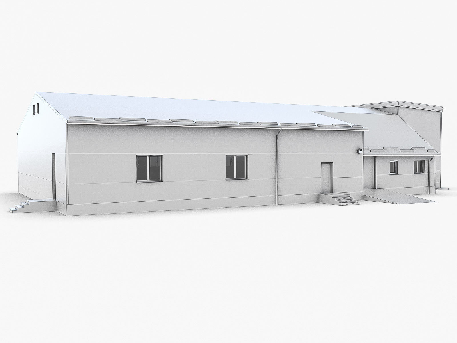 Industrial Buildings Collection Low-poly 3D model_93