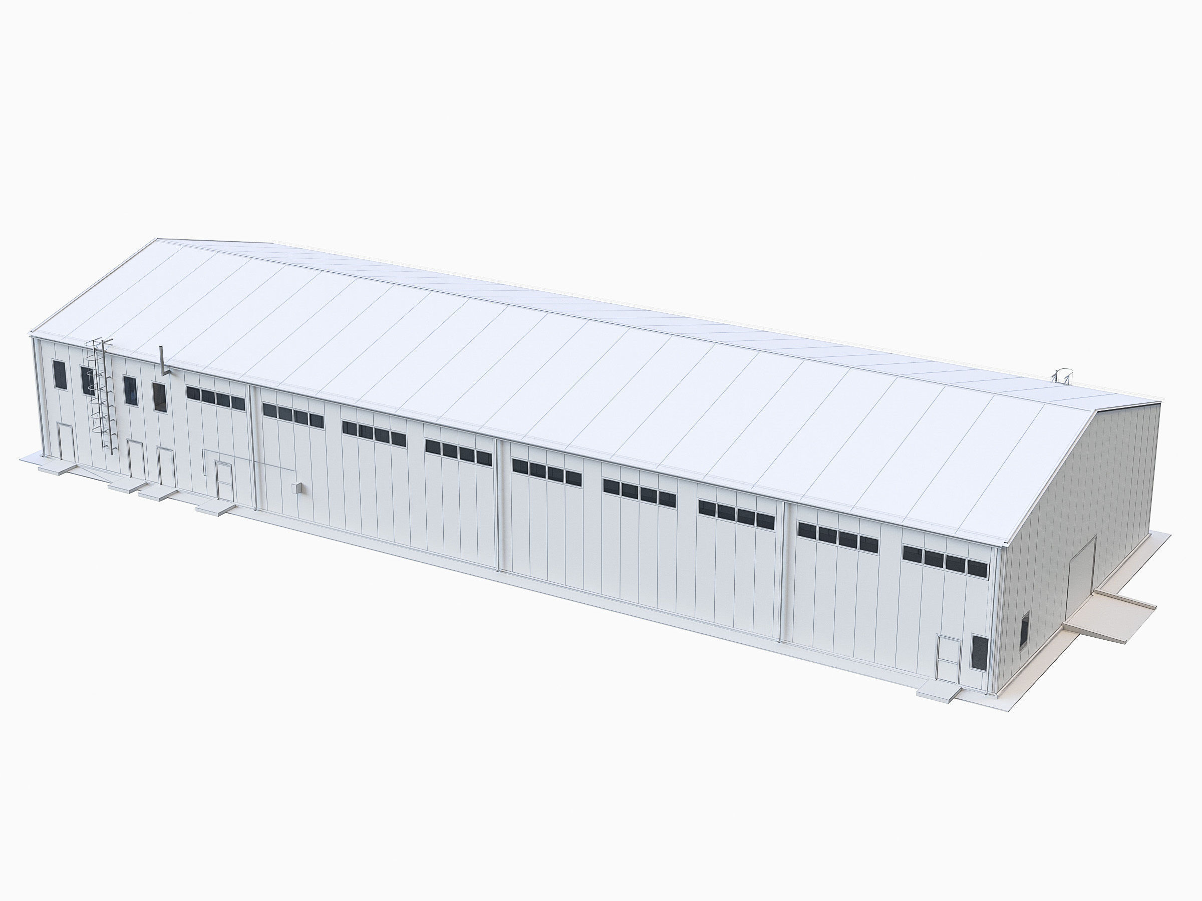 Industrial Buildings Collection Low-poly 3D model_23