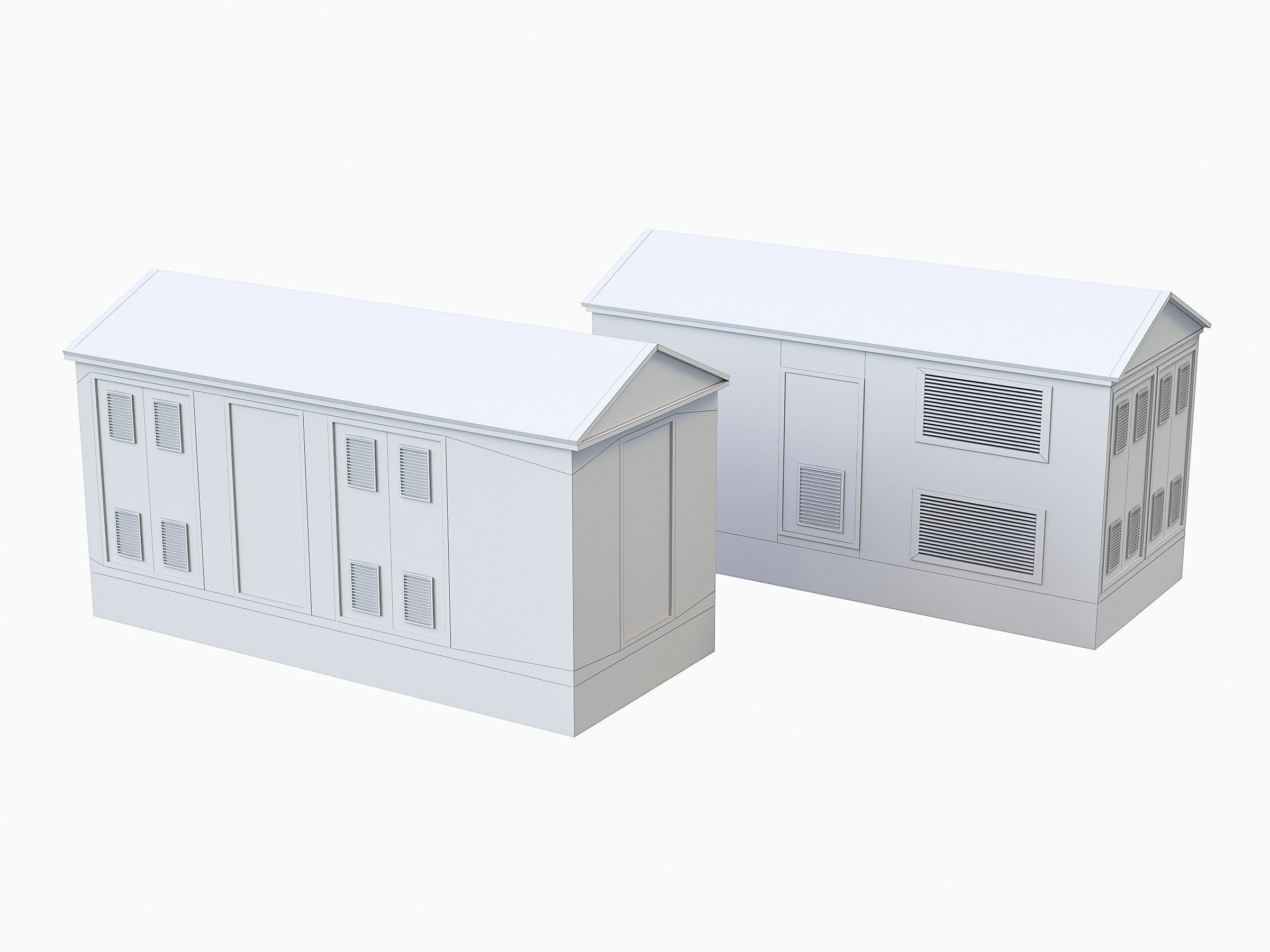 Industrial Buildings Collection Low-poly 3D model_35