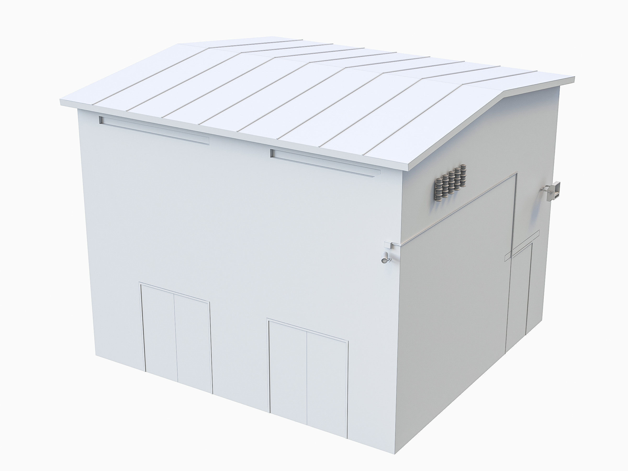 Industrial Buildings Collection Low-poly 3D model_38