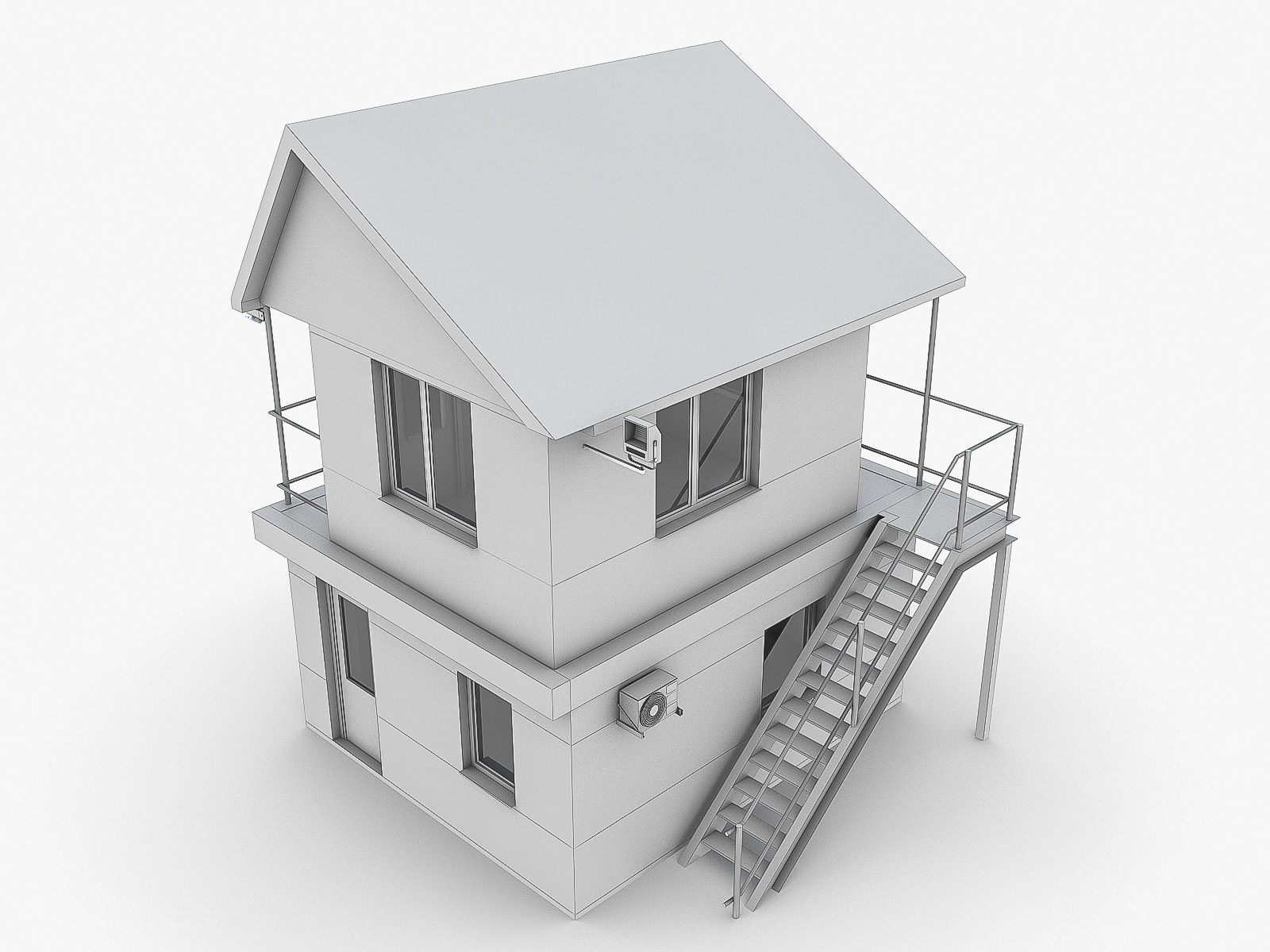 Industrial Buildings Collection Low-poly 3D model_66