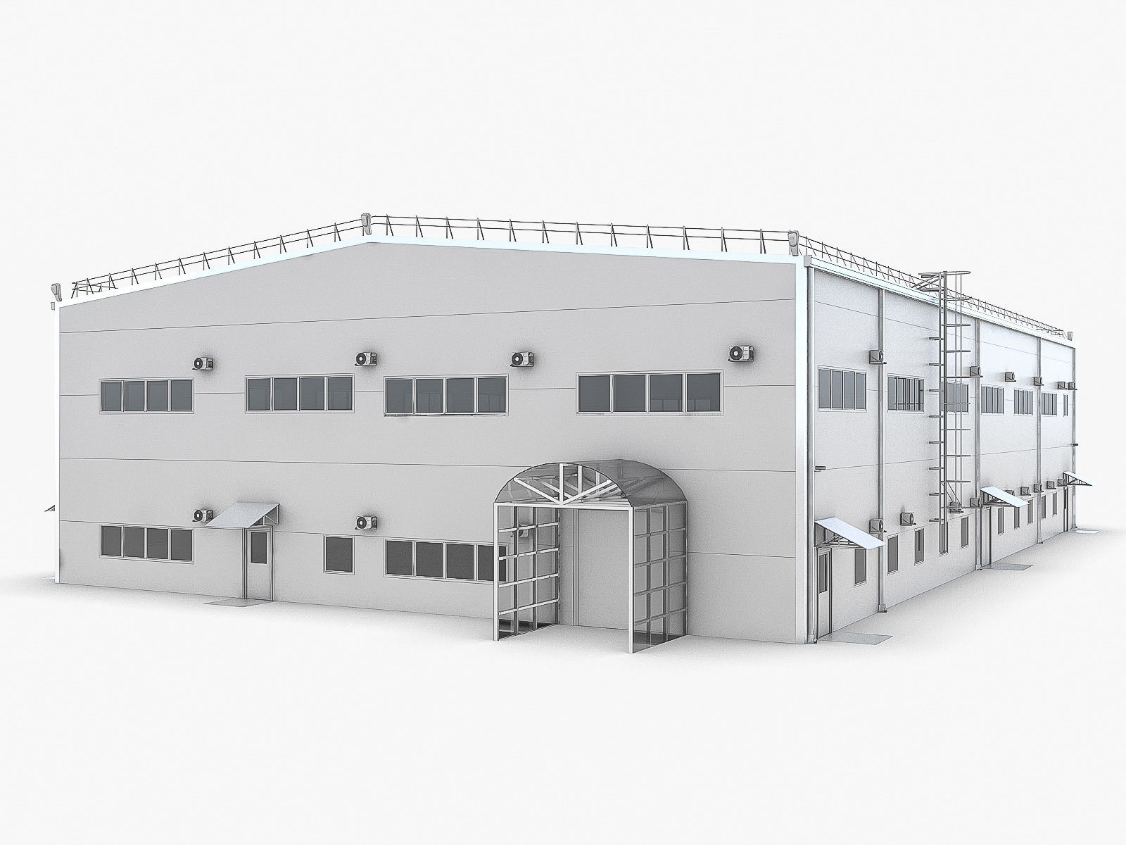 Industrial Buildings Collection Low-poly 3D model_107