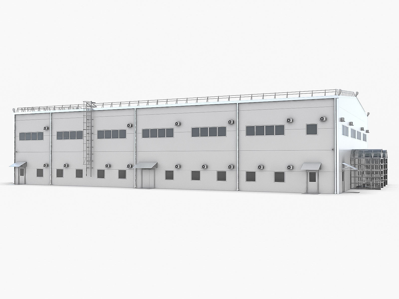 Industrial Buildings Collection Low-poly 3D model_108