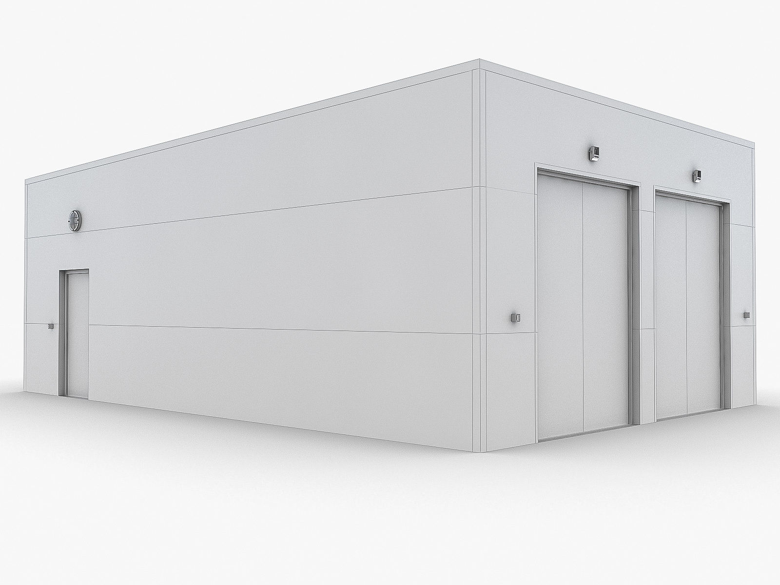 Industrial Buildings Collection Low-poly 3D model_52