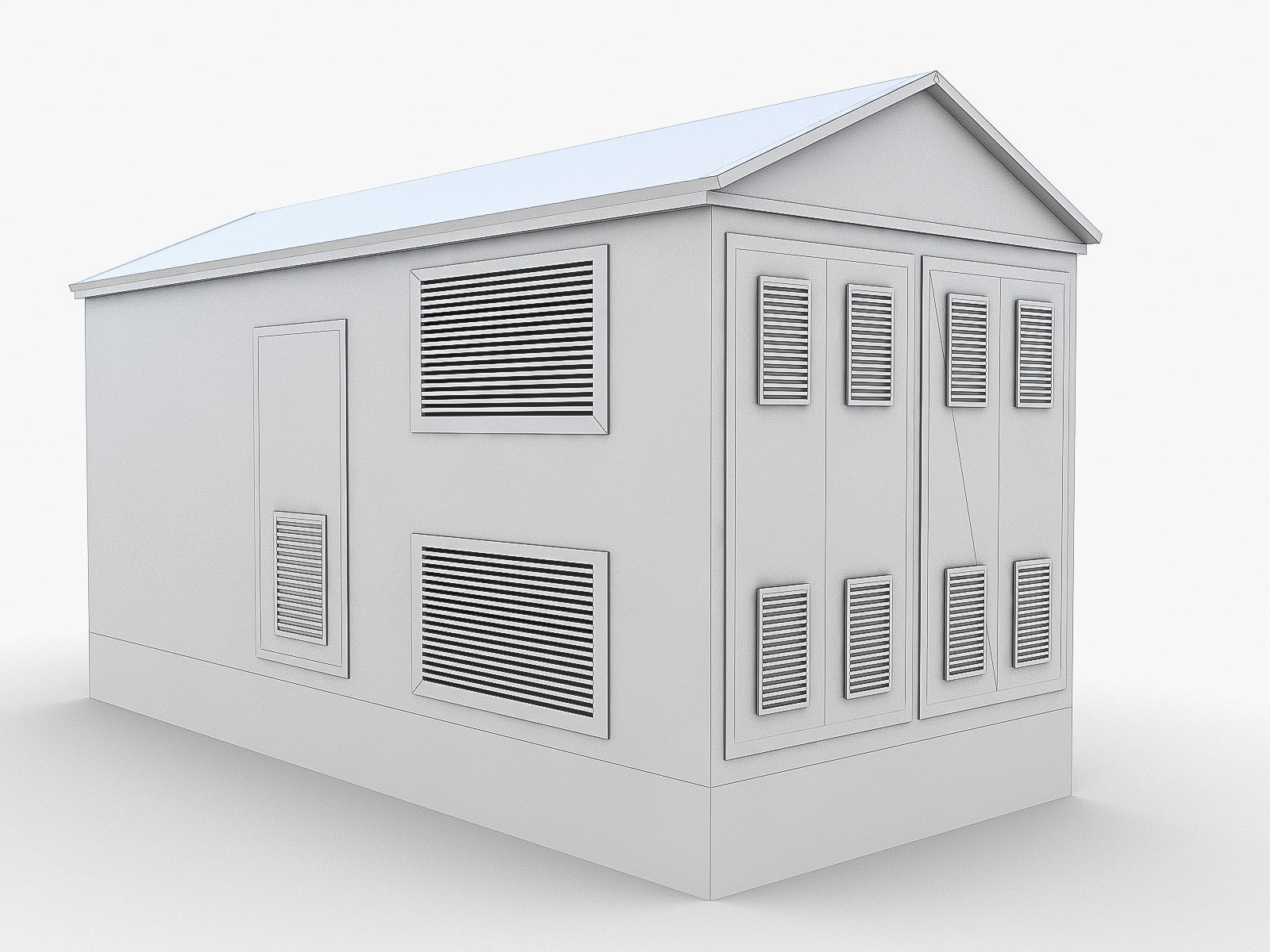 Industrial Buildings Collection Low-poly 3D model_55