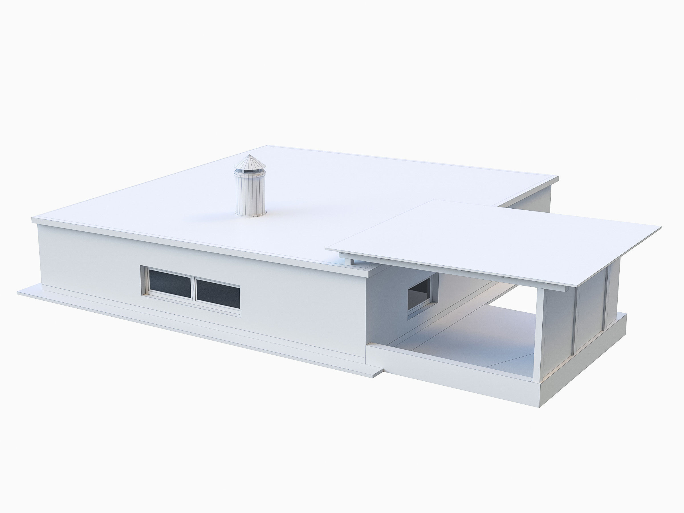 Industrial Buildings Collection Low-poly 3D model_34