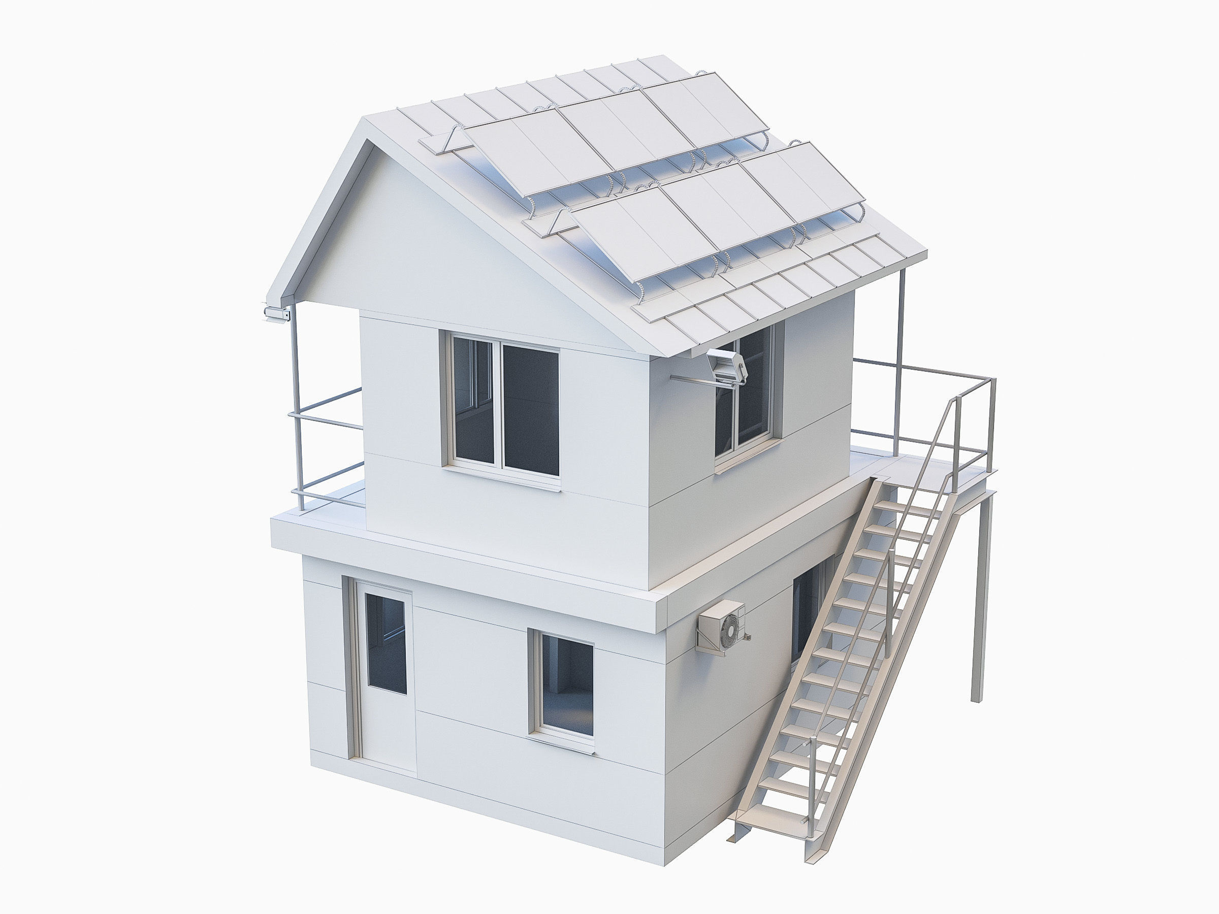 Industrial Buildings Collection Low-poly 3D model_37