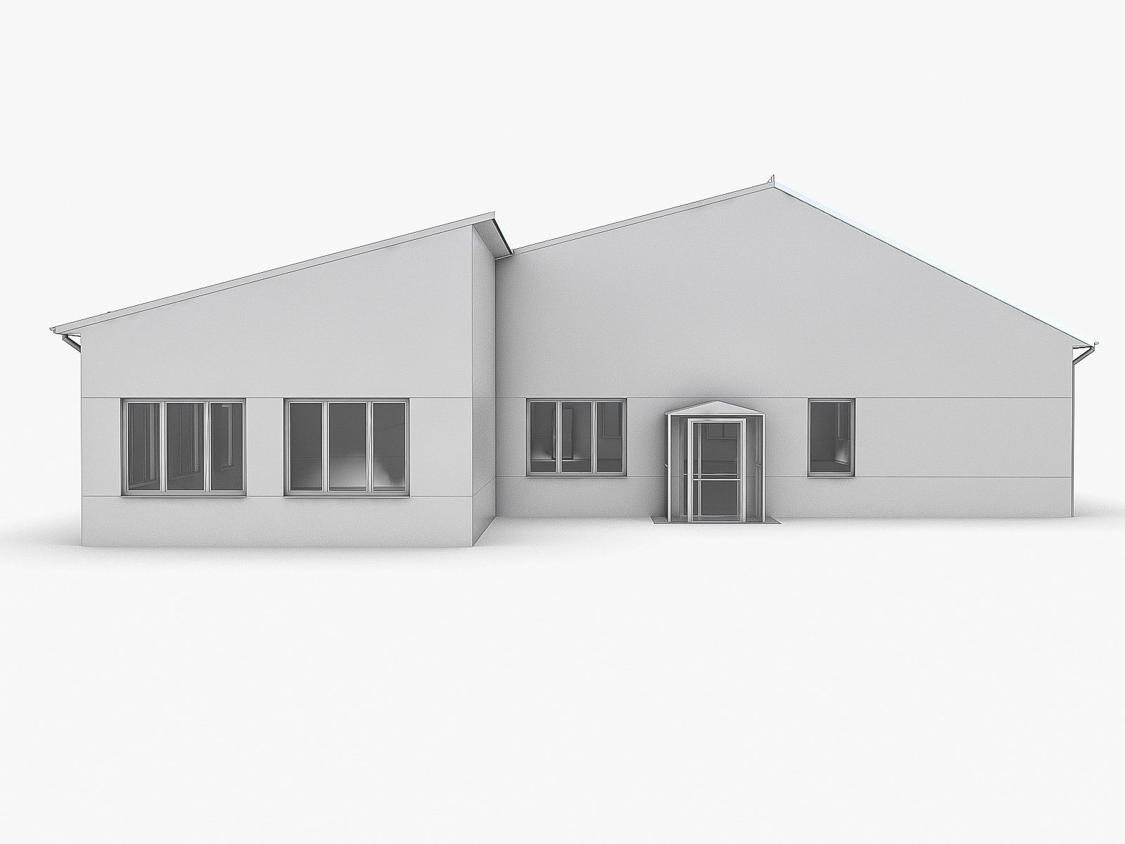 Industrial Buildings Collection Low-poly 3D model_98