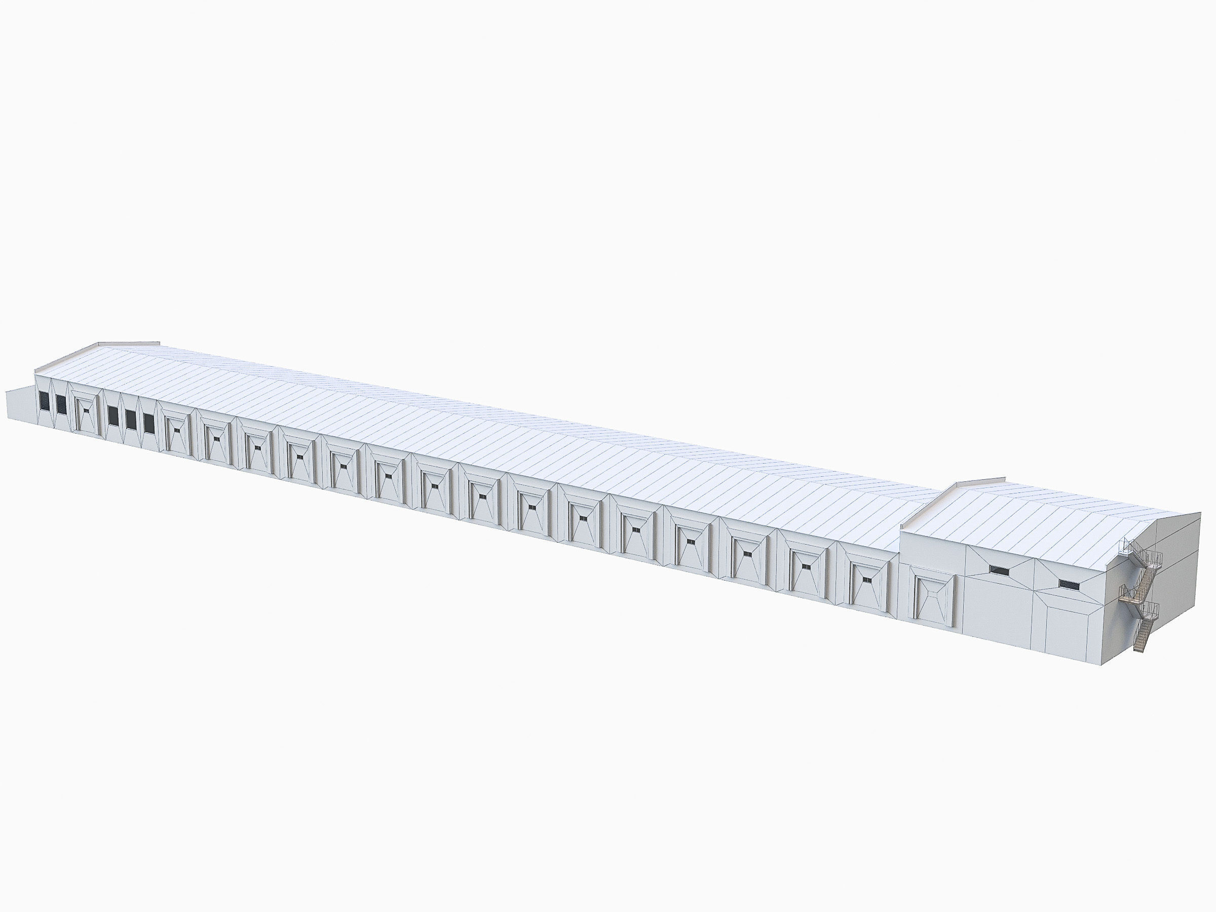 Industrial Buildings Collection Low-poly 3D model_12