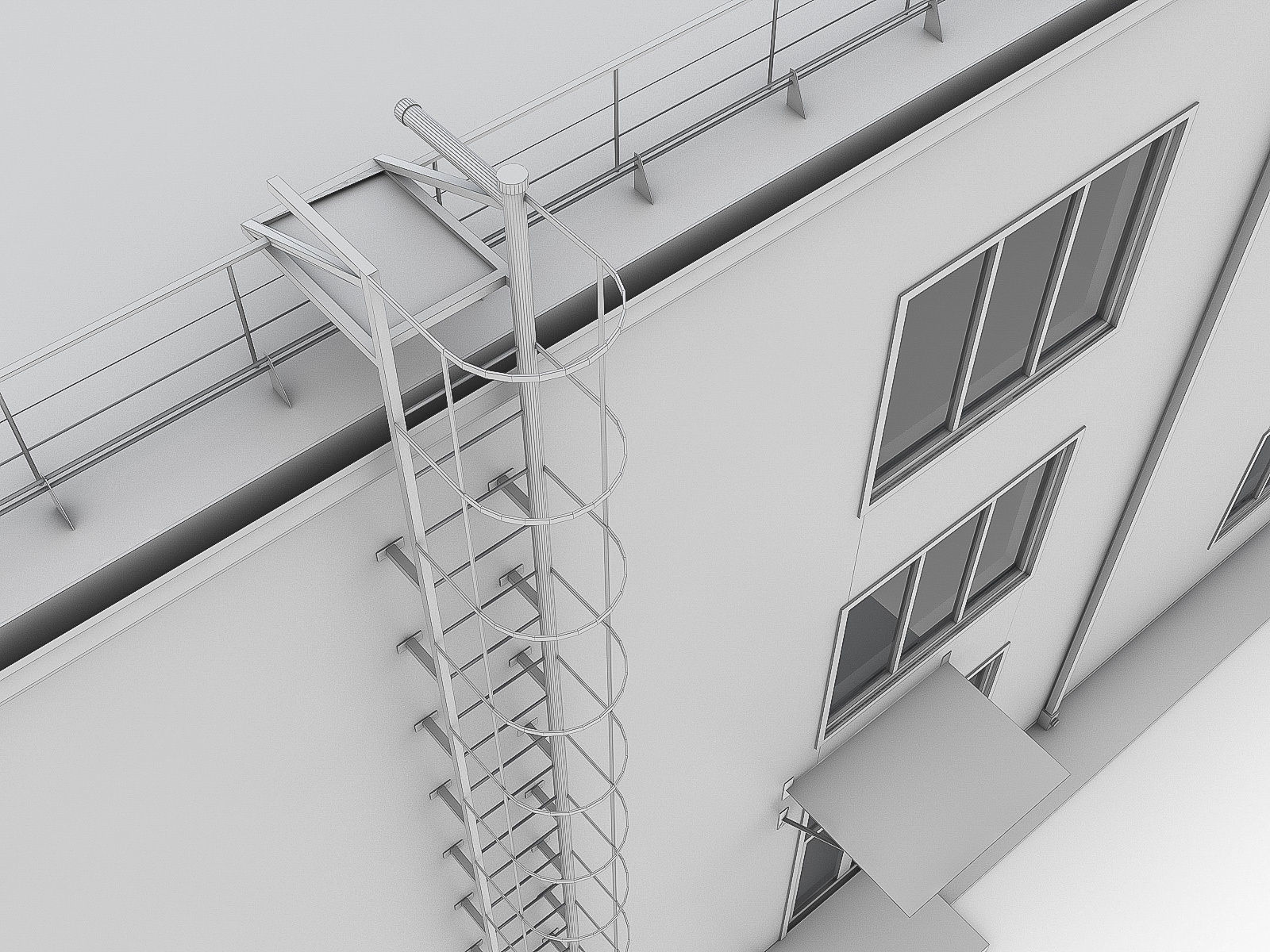 Industrial Buildings Collection Low-poly 3D model_71