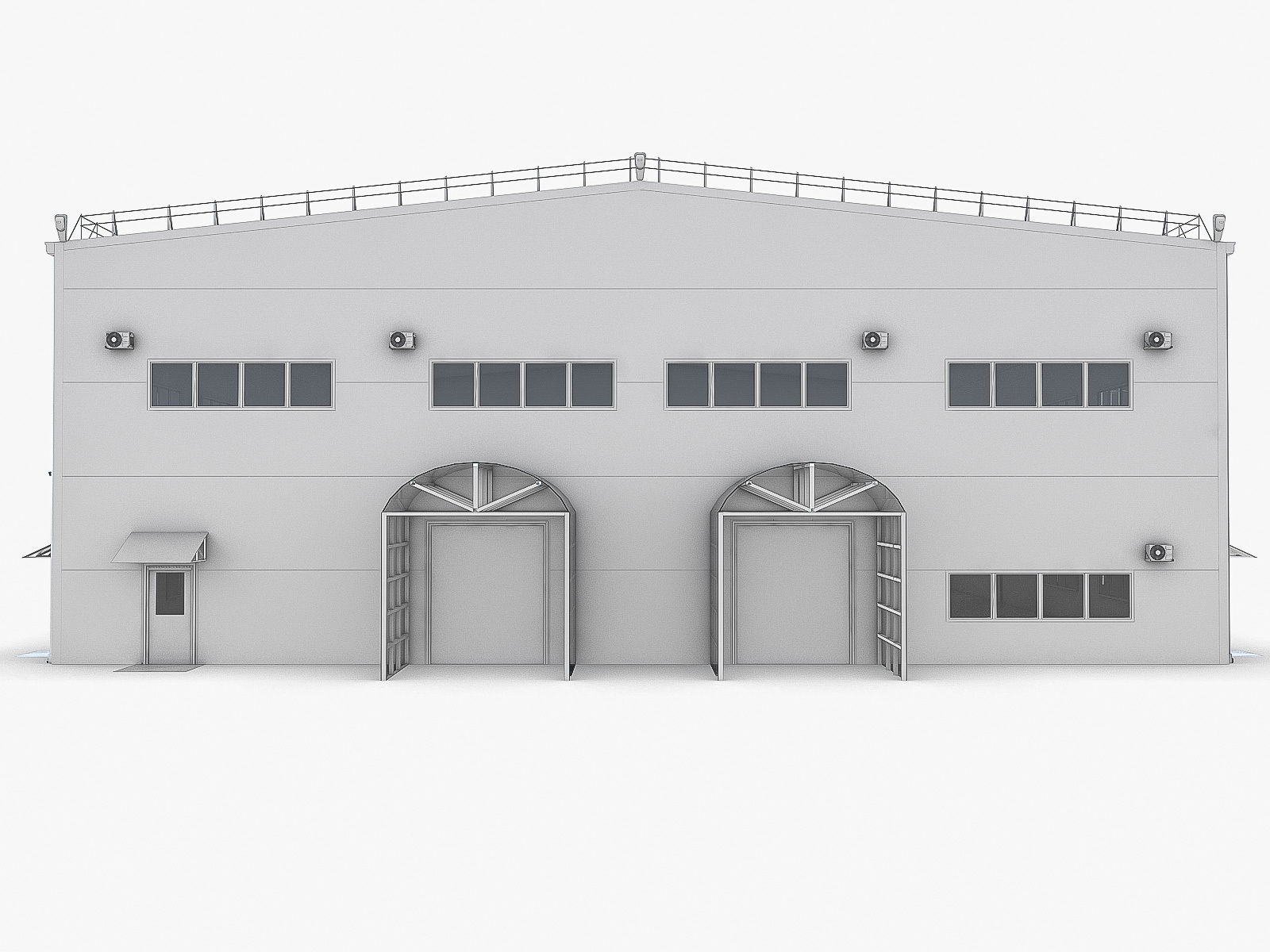 Industrial Buildings Collection Low-poly 3D model_110