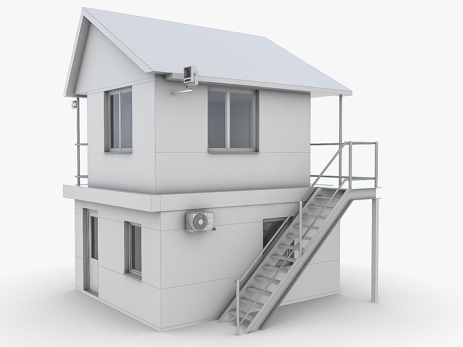 Industrial Buildings Collection Low-poly 3D model_61