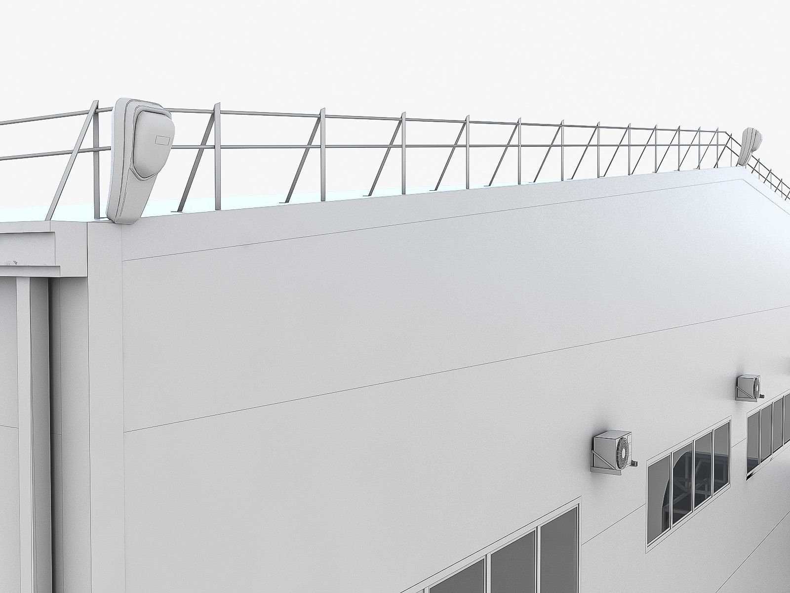 Industrial Buildings Collection Low-poly 3D model_113