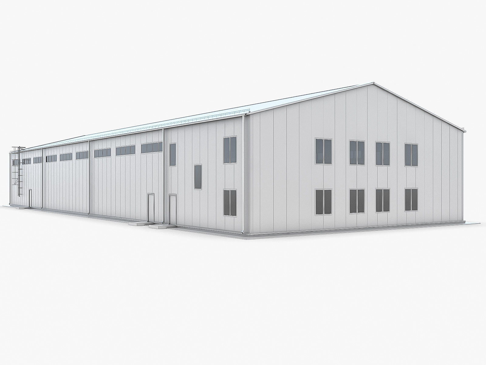 Industrial Buildings Collection Low-poly 3D model_85