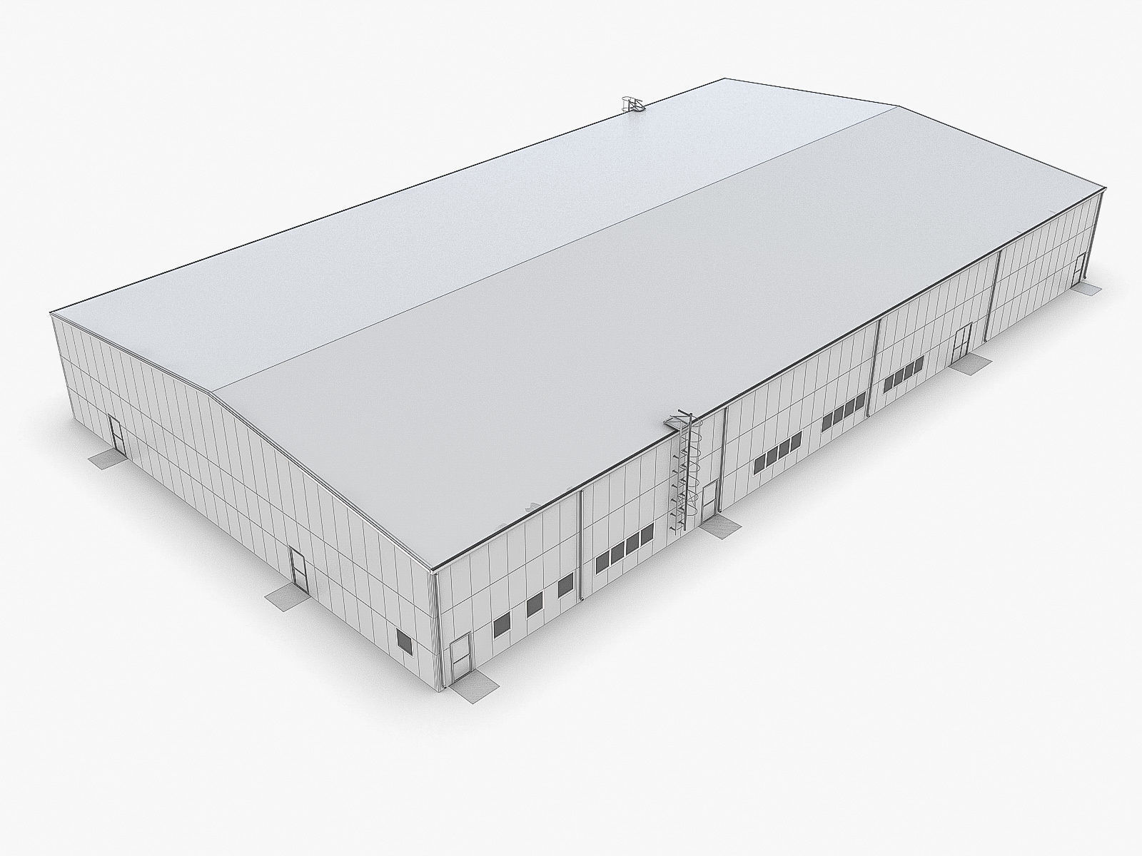 Industrial Buildings Collection Low-poly 3D model_122
