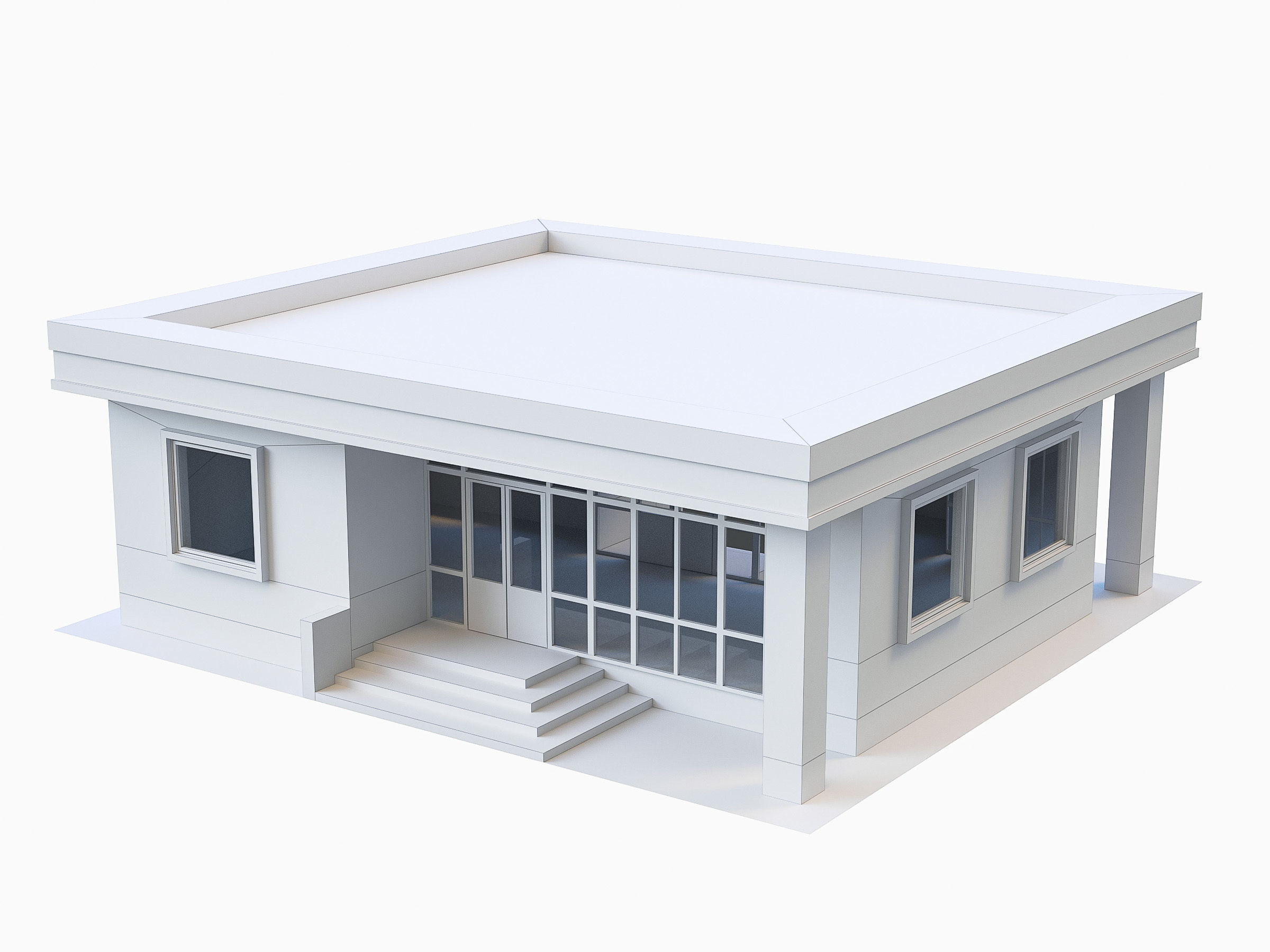 Industrial Buildings Collection Low-poly 3D model_32