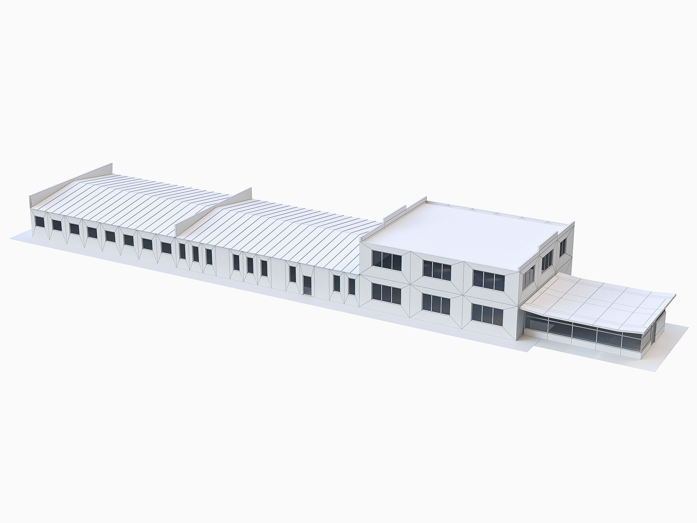 Industrial Buildings Collection Low-poly 3D model_14