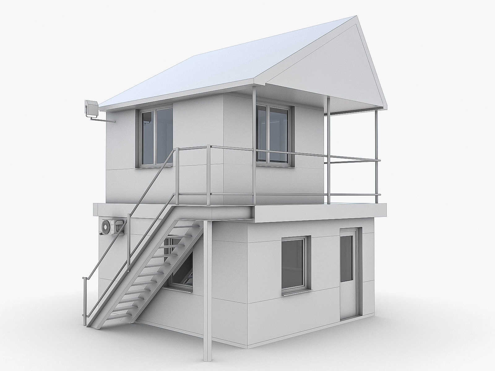Industrial Buildings Collection Low-poly 3D model_60