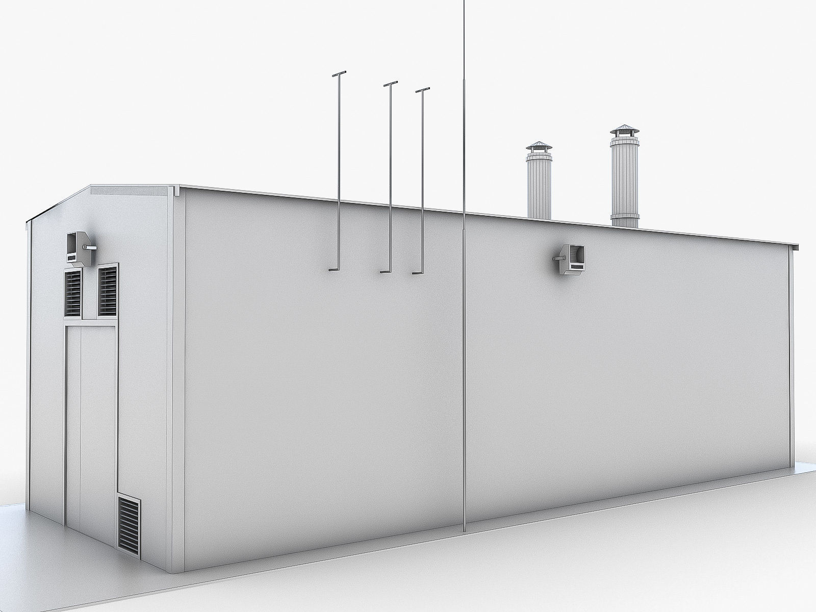 Industrial Buildings Collection Low-poly 3D model_48