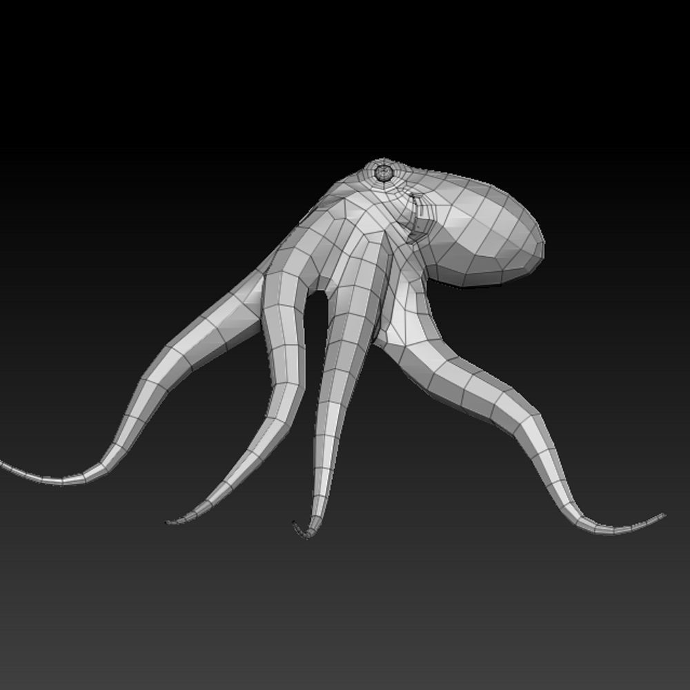 3D OCTOPUS Low-poly 3D model_6