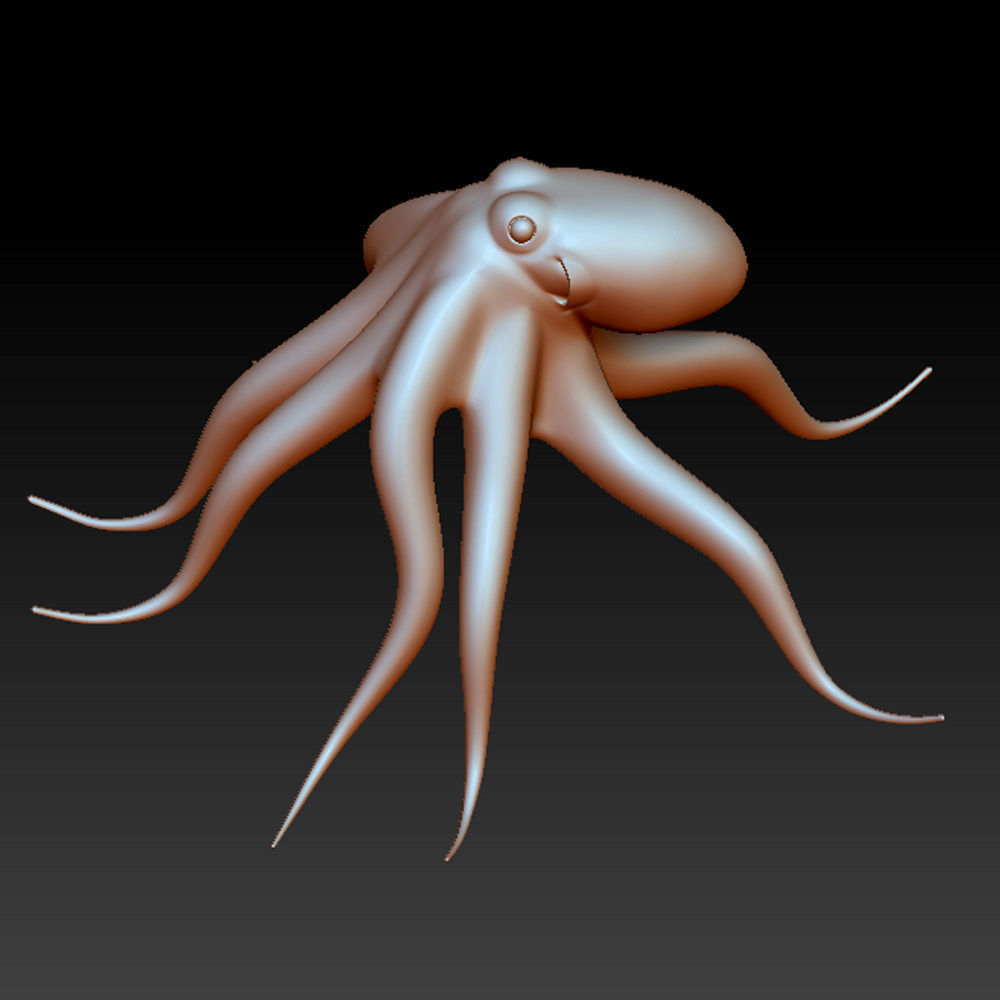 3D OCTOPUS Low-poly 3D model_7