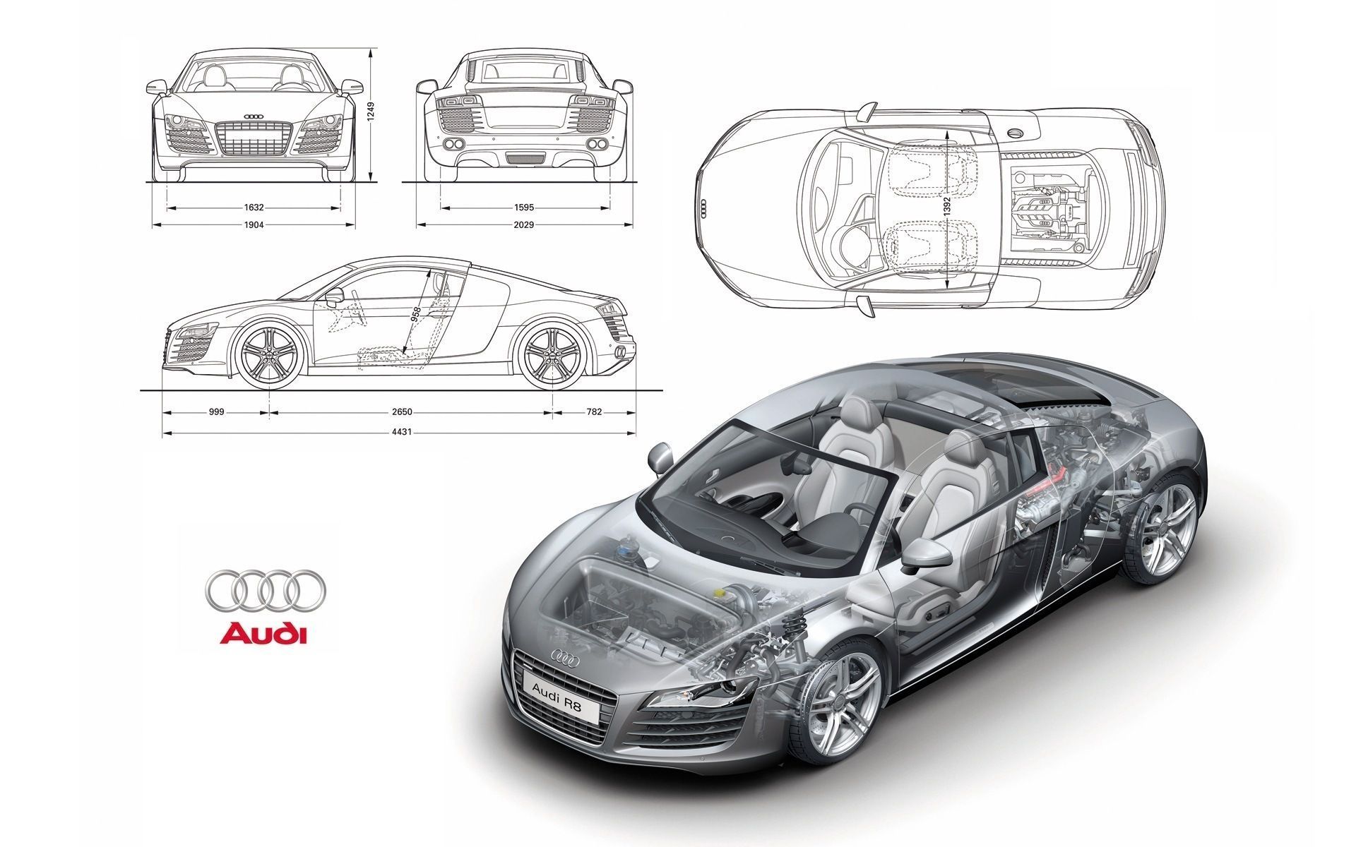 Audi R8 Free 3D model_9