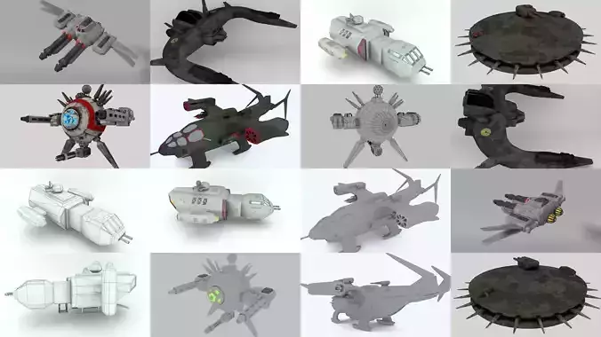 Light spaceships collection 