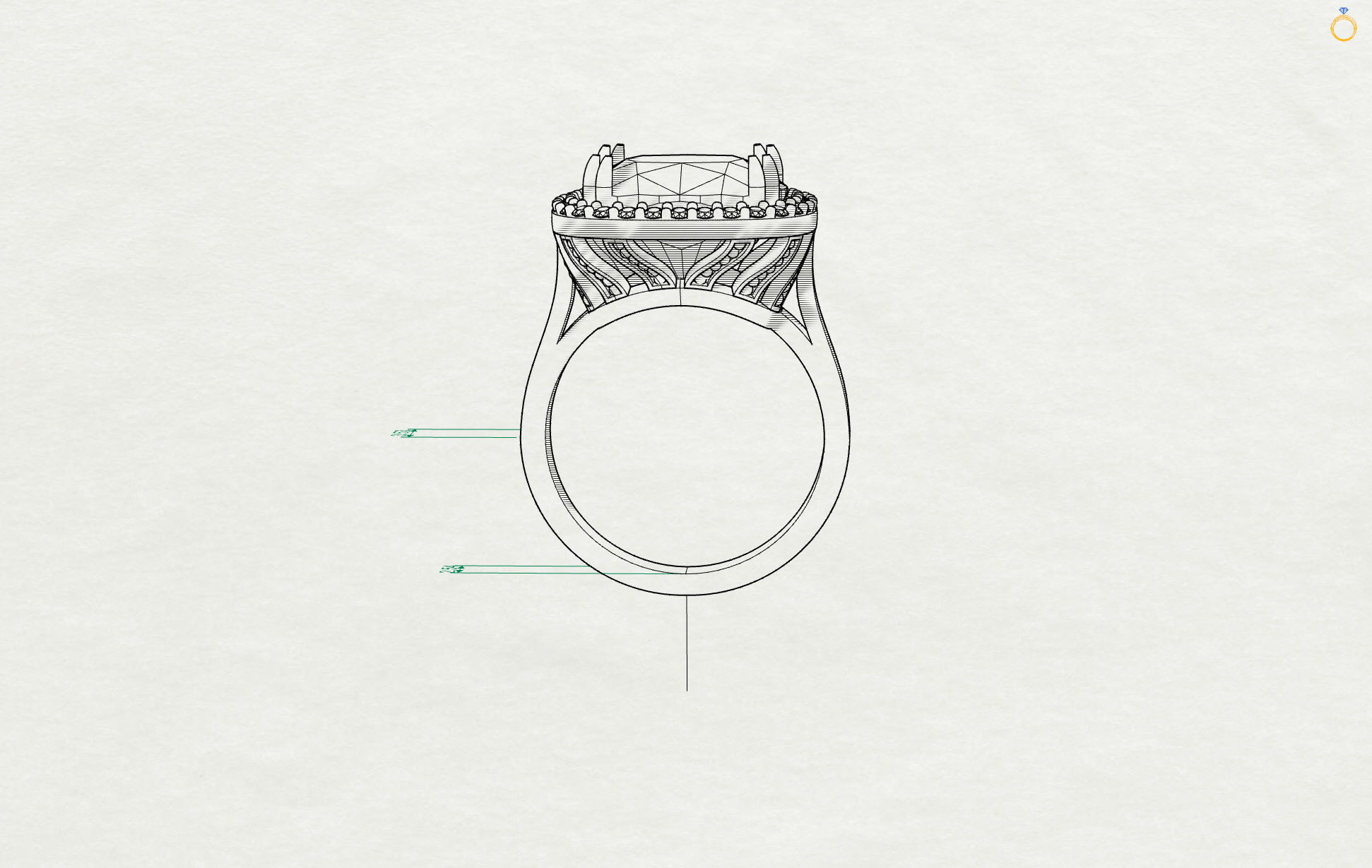 Decorated Ring cushion shape  3D print model_1