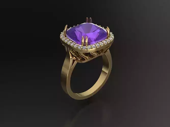 Decorated Ring cushion shape 