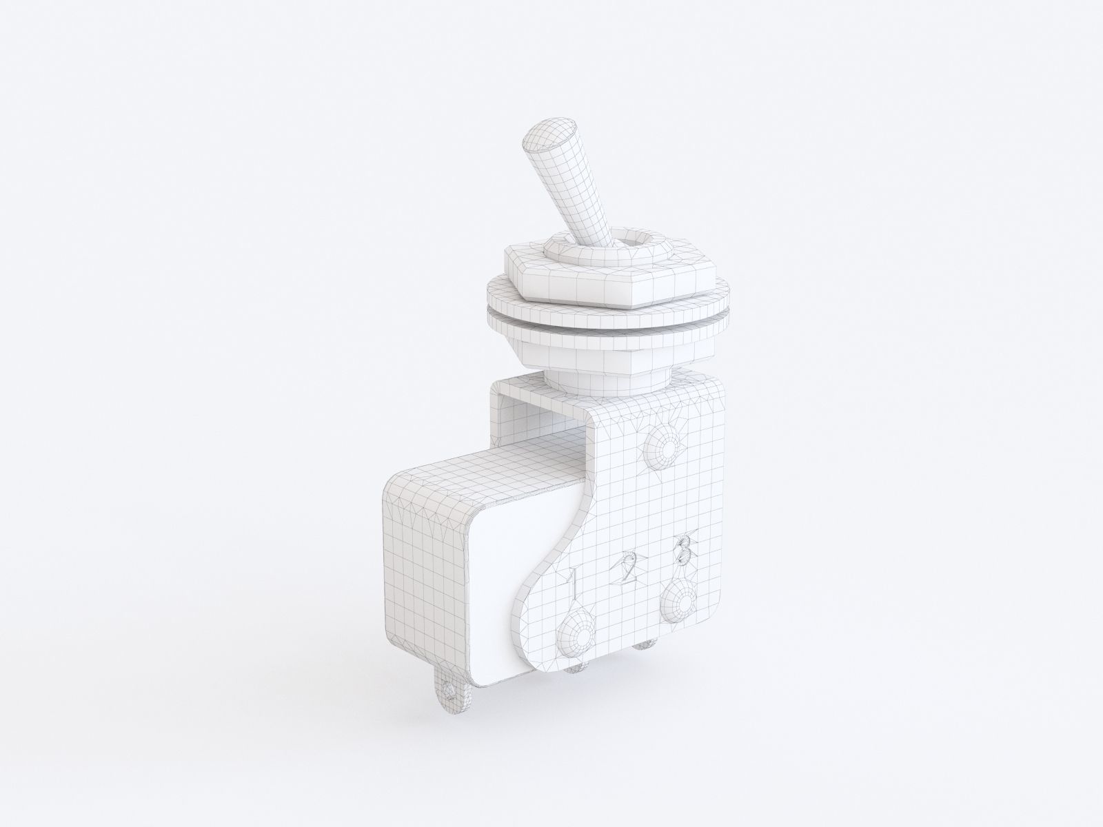 Toggle switch 3D model_1